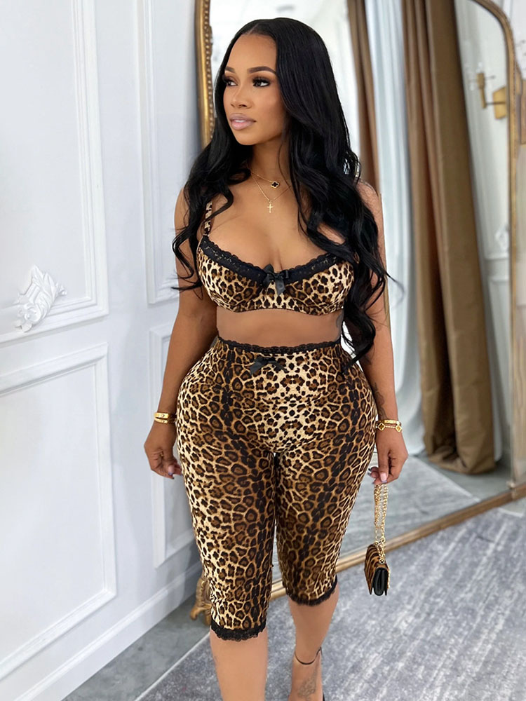 Tenues de club sexy à imprimé  - Lace Bralette Set avis et prix